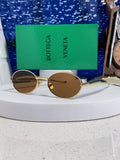 Bottega Veneta BV1386 Oval Brown Lens Sunglasses for Men & Women