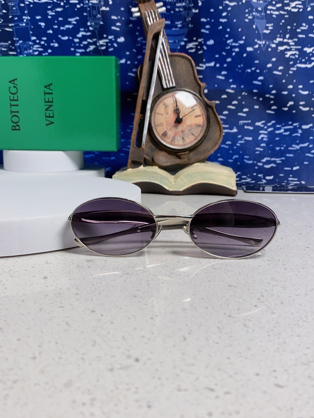Bottega Veneta BV1386 Oval Silver Lens Sunglasses for Men & Women - detail image 8
