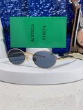 Bottega Veneta BV1386 Oval Blue Lens Sunglasses for Men & Women