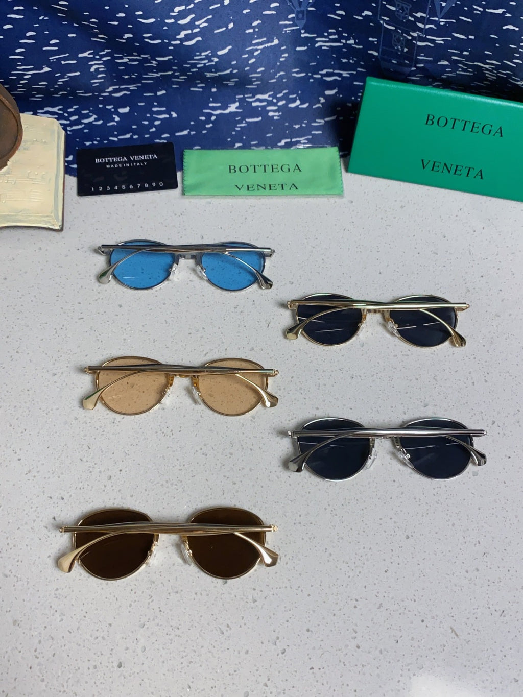 Bottega Veneta BV1396 Metal Oval Silver Lens Sunglasses for Men & Women - detail image 10