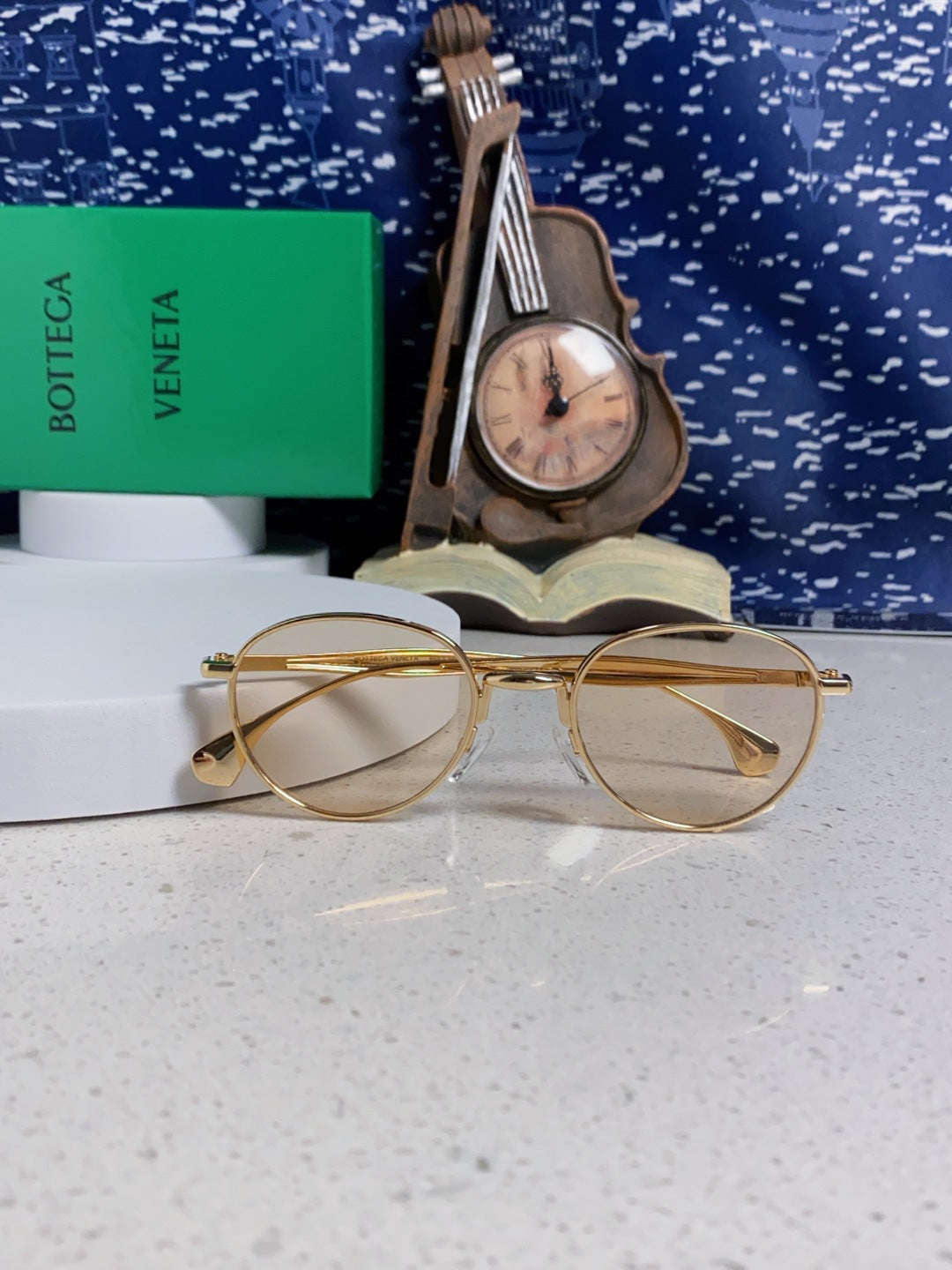 Bottega Veneta BV1396 Metal Oval Silver Lens Sunglasses for Men & Women - detail image 8
