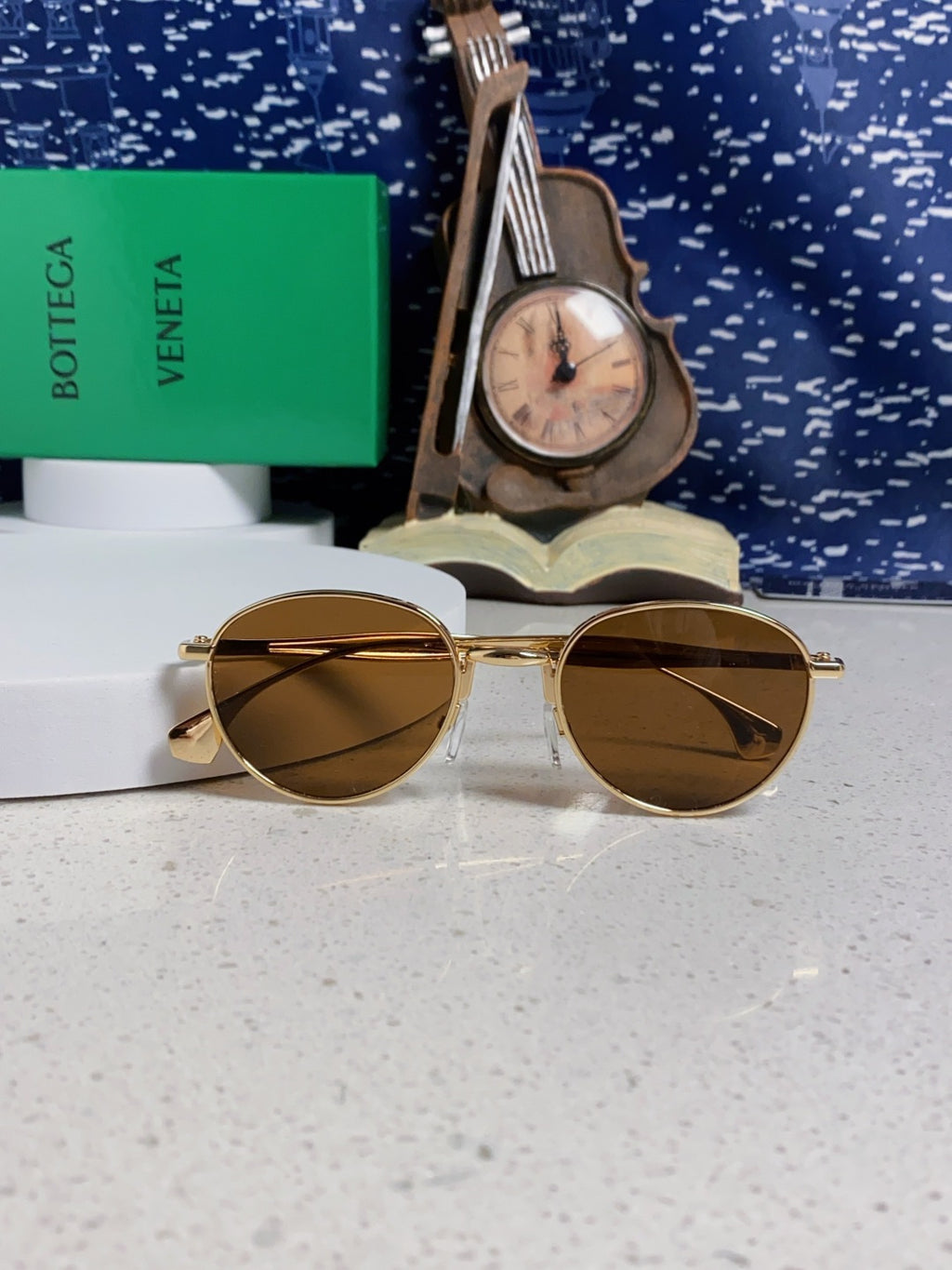 Bottega Veneta BV1396 Metal Oval Brown Lens Sunglasses for Men & Wome - 358859 - detail image 7