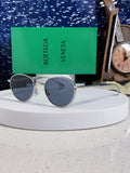 Bottega Veneta BV1396 Metal Oval Blue Lens Sunglasses for Men & Women - 358861