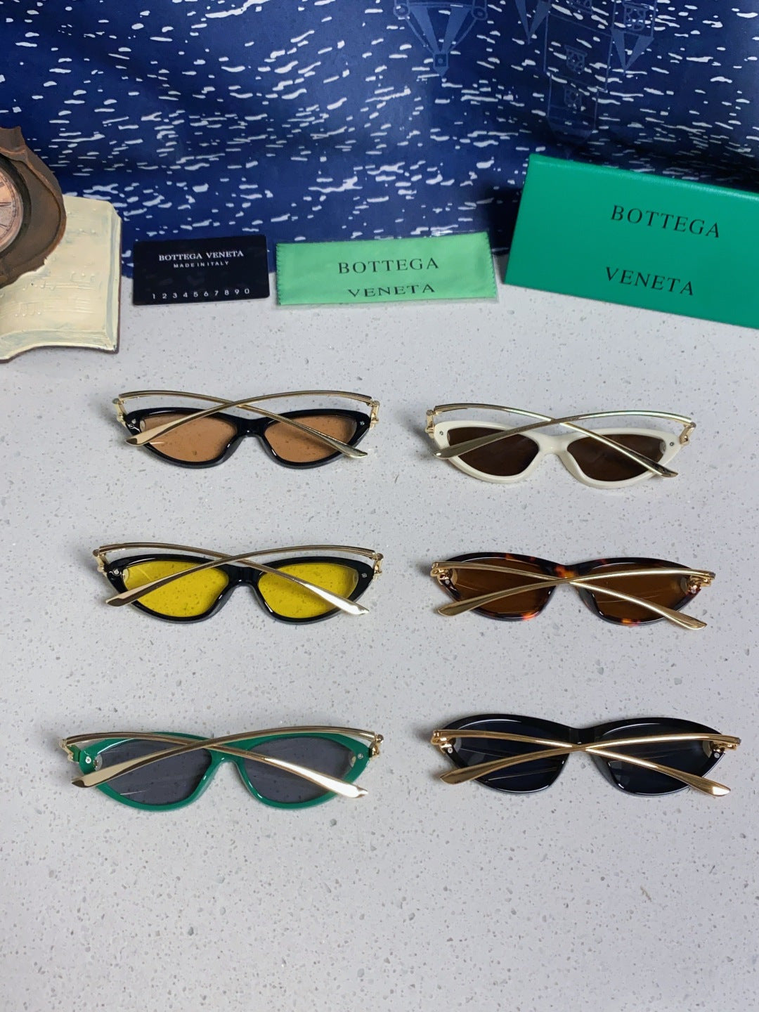 Bottega Veneta BV1390 Cat-Eye Brown Lens Sunglasses for Women - detail image 10