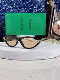 Bottega Veneta BV1390 Cat-Eye Gold Lens Sunglasses for Women
