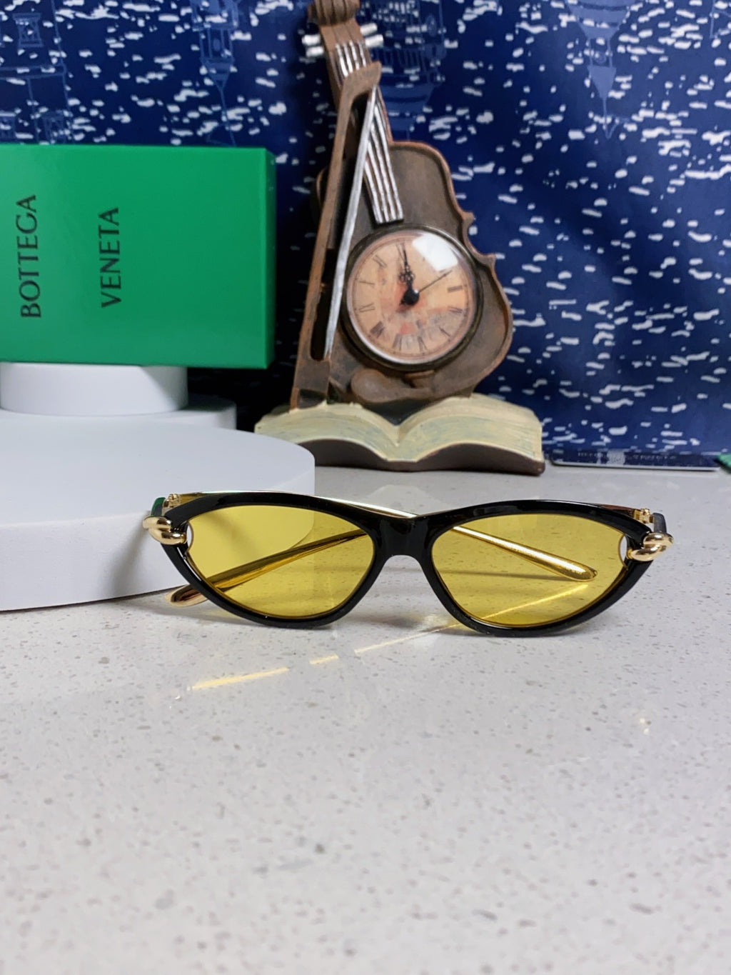 Bottega Veneta BV1390 Cat-Eye Yellow Lens Sunglasses for Women - detail image 8