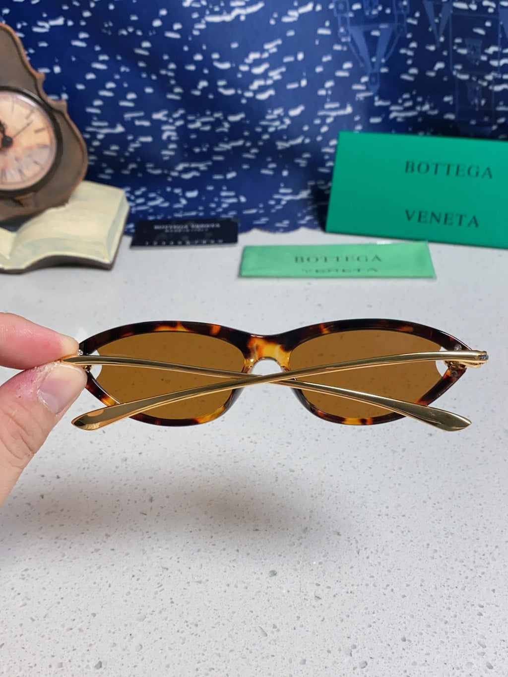 Bottega Veneta BV1390 Cat-Eye Brown Lens Sunglasses for Women - 358866 - detail image 5