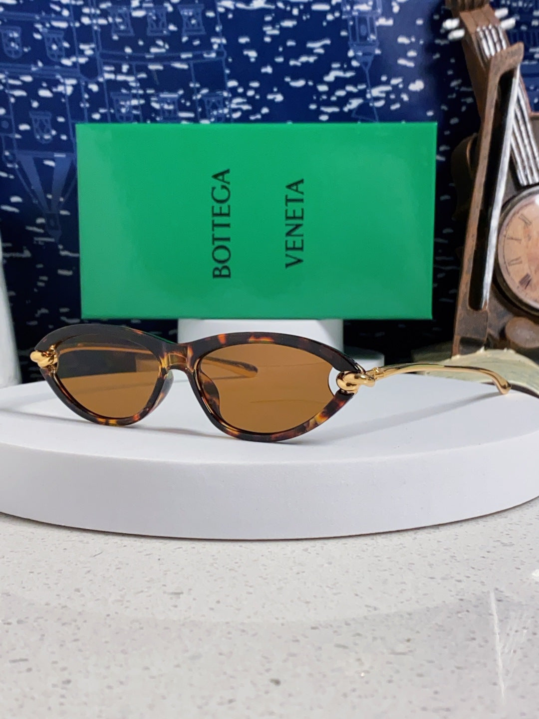 Bottega Veneta BV1390 Cat-Eye Brown Lens Sunglasses for Women