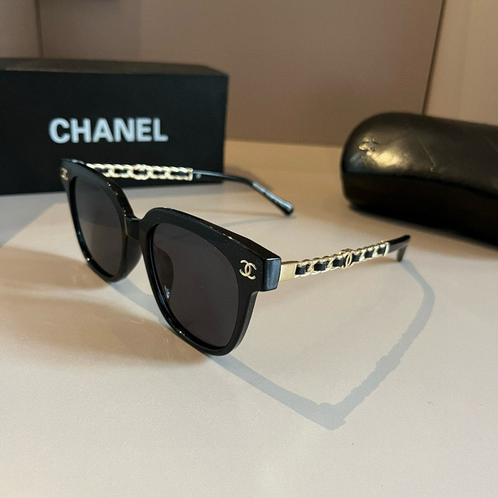 Chanel Oversized Gold Lens Sunglasses for Men & Women - 465144 - detail image 3