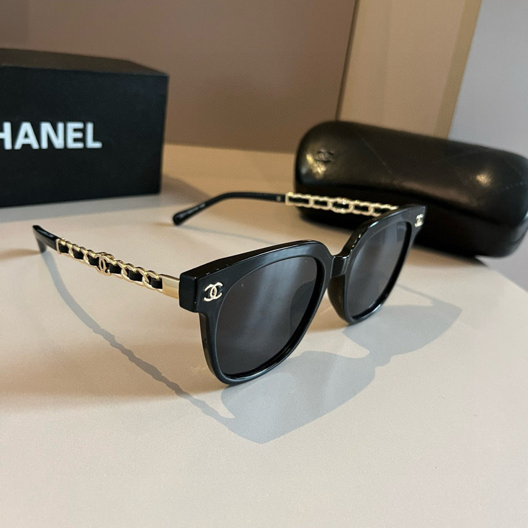 Chanel Oversized Gold Lens Sunglasses for Men & Women