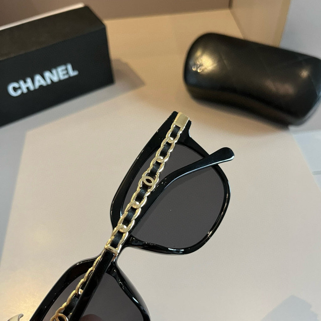 Chanel Oversized Gold Lens Sunglasses for Men & Women - detail image 5