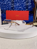Cartier Lightweight Rimless Silver Lens Sunglasses for Men & Women - 487265