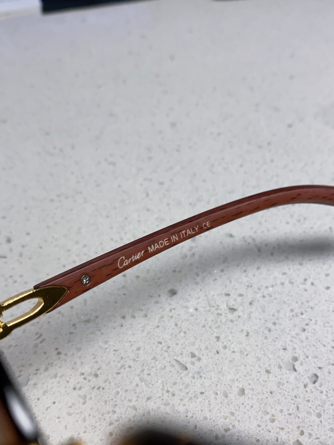 Cartier Lightweight Rimless Brown Lens Sunglasses for Men & Women - 487267 - detail image 8