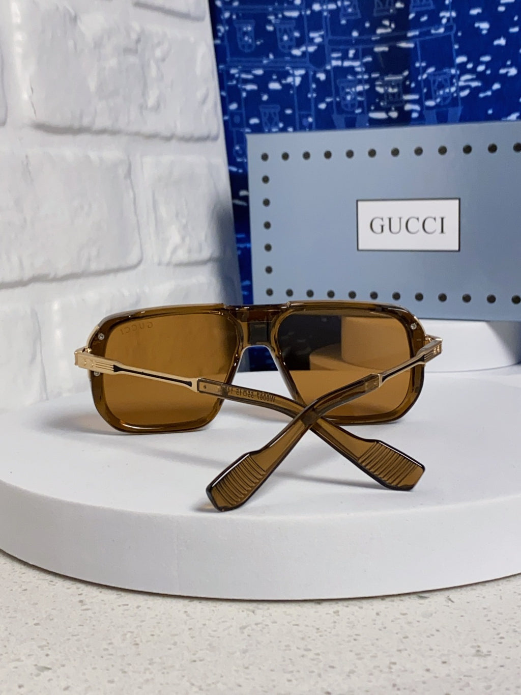 Gucci Metal Aviator Brown Lens Sunglasses for Men & Women - detail image 3