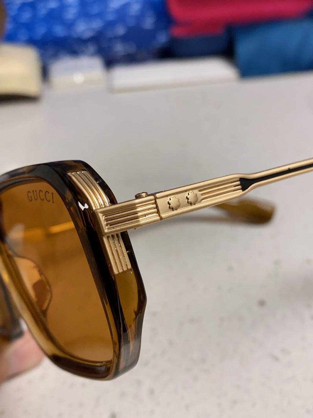 Gucci Metal Aviator Brown Lens Sunglasses for Men & Women - detail image 7