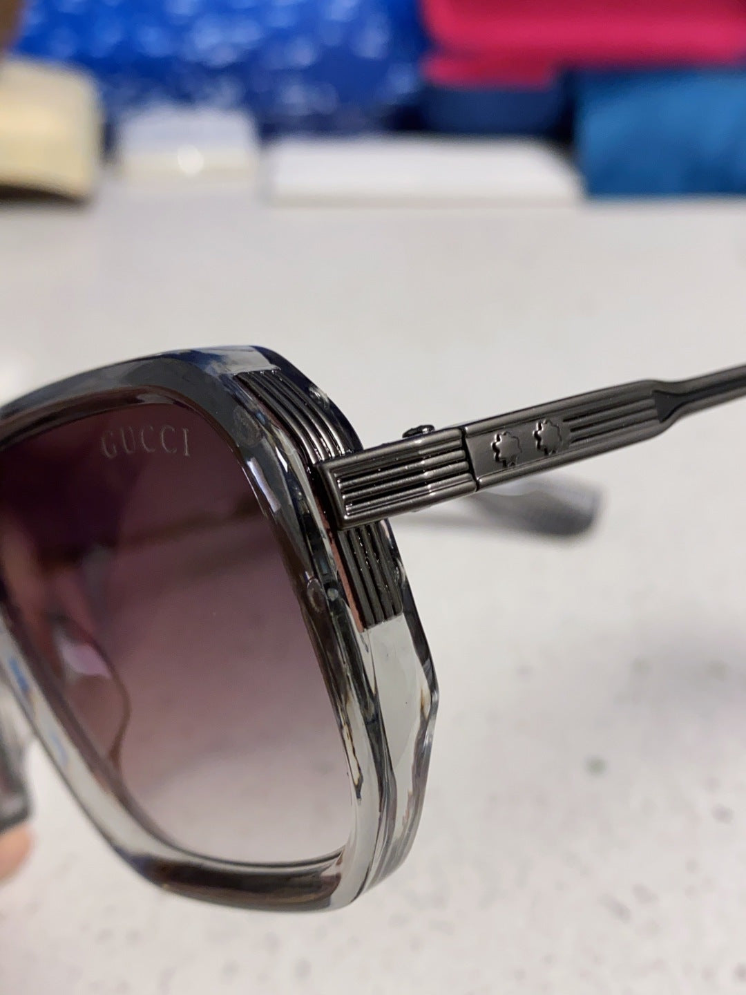 Gucci Metal Aviator Silver Lens Sunglasses for Men & Women - 486332 - detail image 7