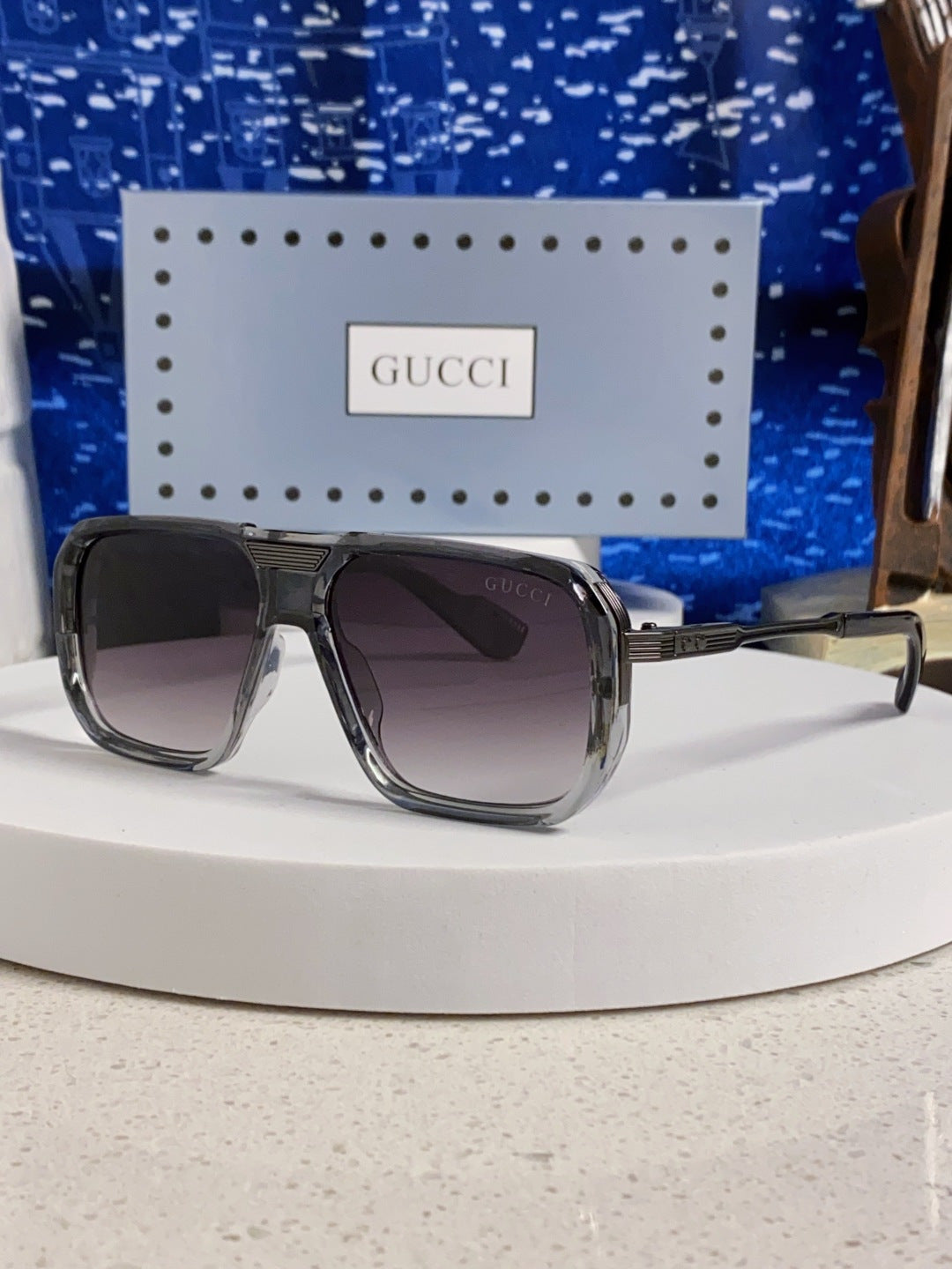 Gucci Metal Aviator Silver Lens Sunglasses for Men & Women - 486332