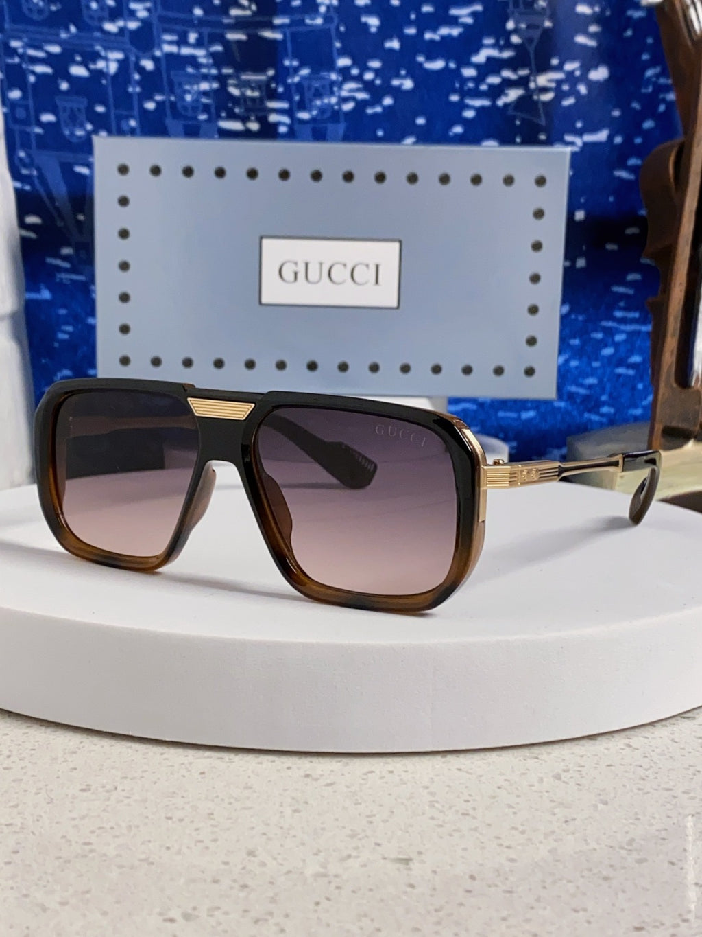 Gucci Metal Aviator Silver Lens Sunglasses for Men & Women - 486333