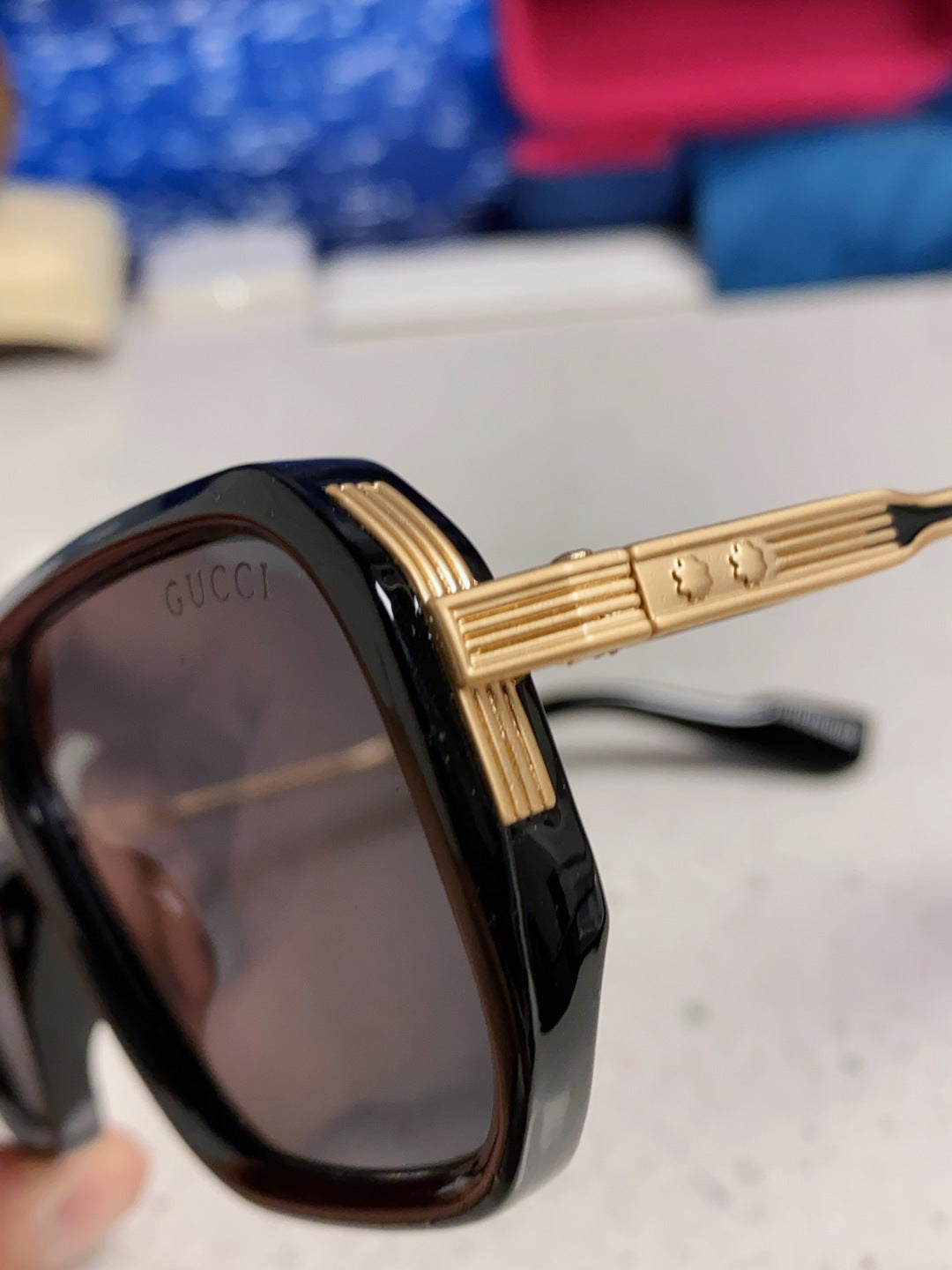 Gucci Metal Aviator Black Lens Sunglasses for Men & Women - 486334 - detail image 7