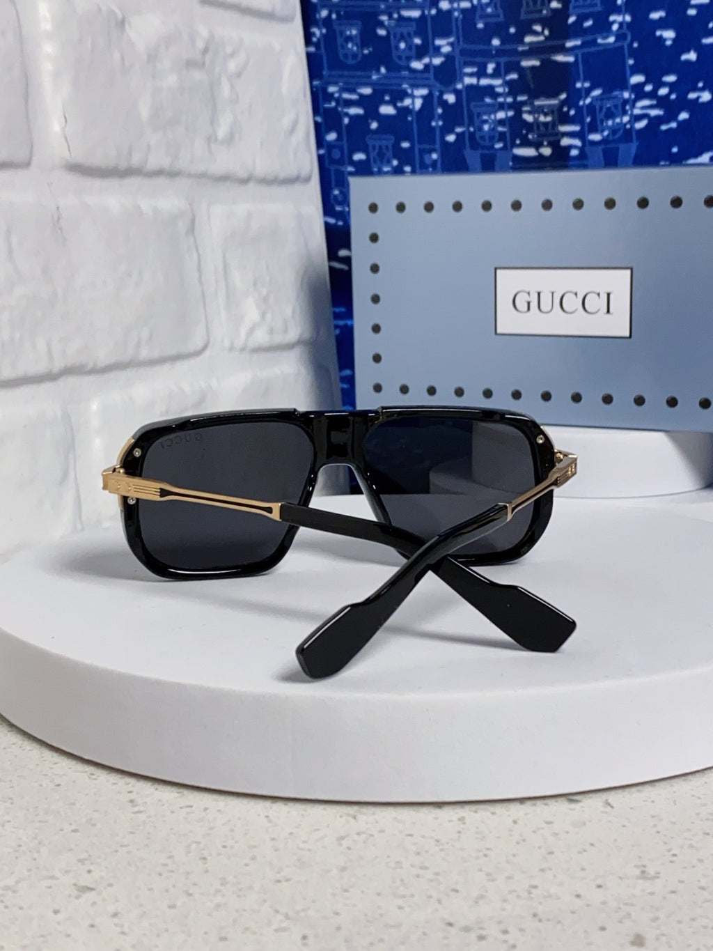 Gucci Metal Aviator Black Lens Sunglasses for Men & Women - 486334 - detail image 3