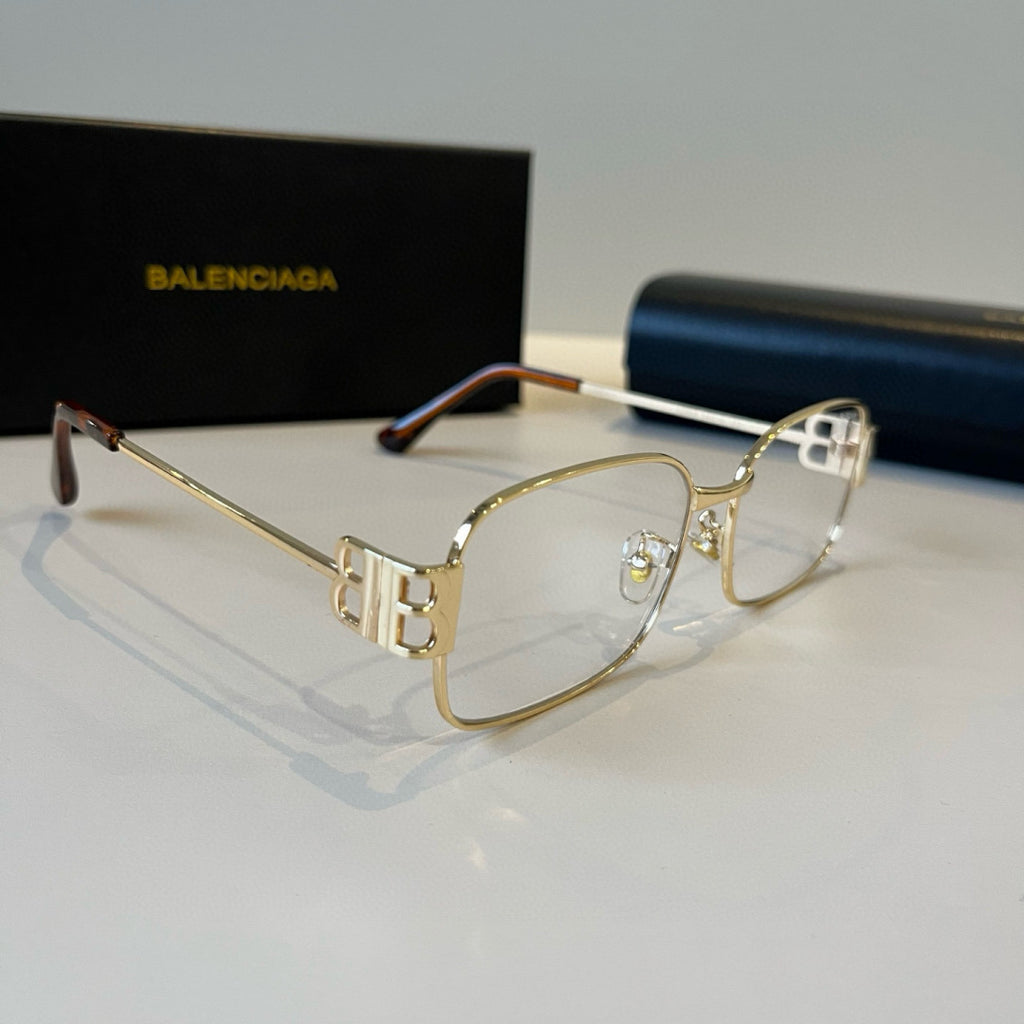 Balenciaga Rectangular Silver Lens Sunglasses for Men & Women - 416139