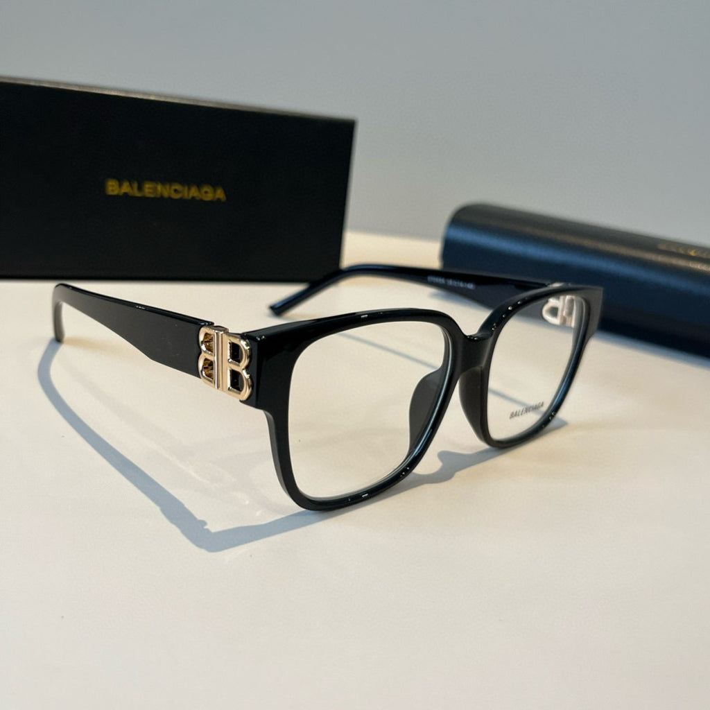 Balenciaga Folding Square Black Lens Sunglasses for Men & Women - 466034