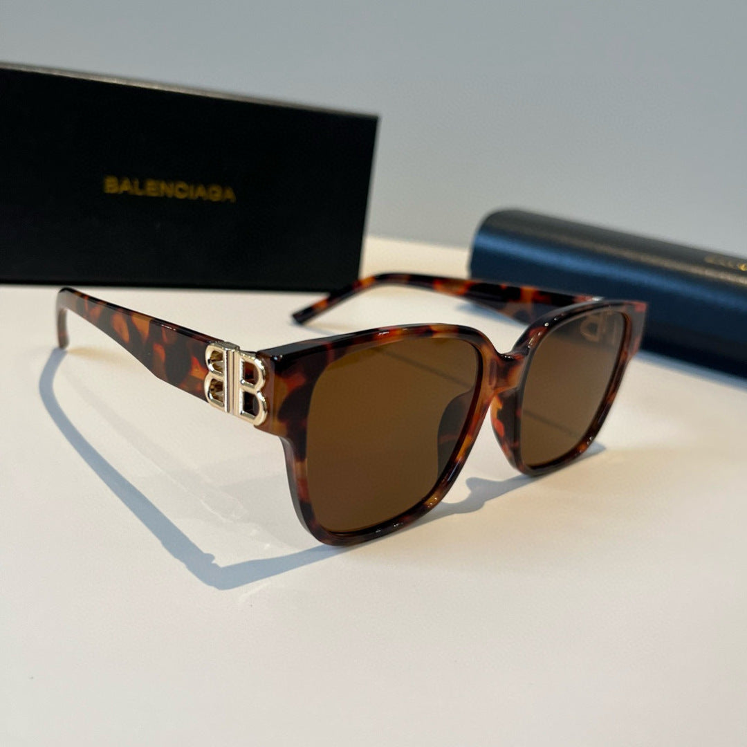 Balenciaga Folding Square Black Lens Sunglasses for Men & Women - 487502