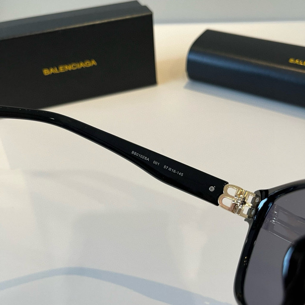 Balenciaga Folding Square Black Lens Sunglasses for Men & Women - detail image 8