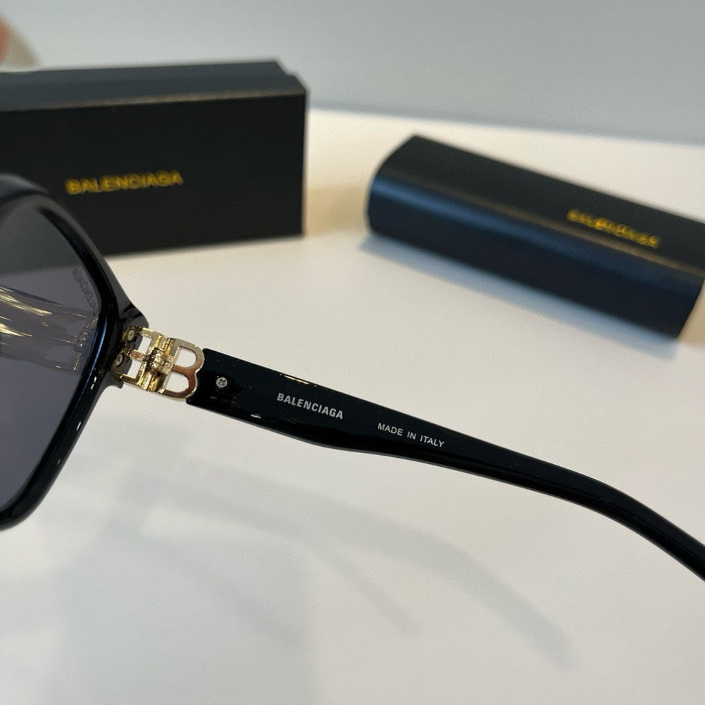 Balenciaga Folding Square Black Lens Sunglasses for Men & Women - detail image 7