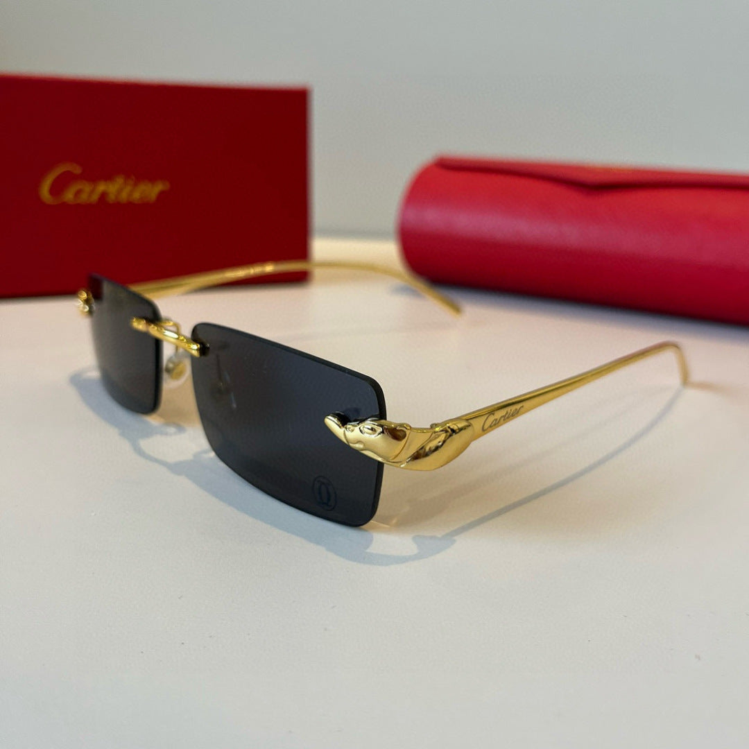 Cartier Lightweight Metal Rimless Silver Lens Sunglasses for Men & Wo - 449463 - detail image 3