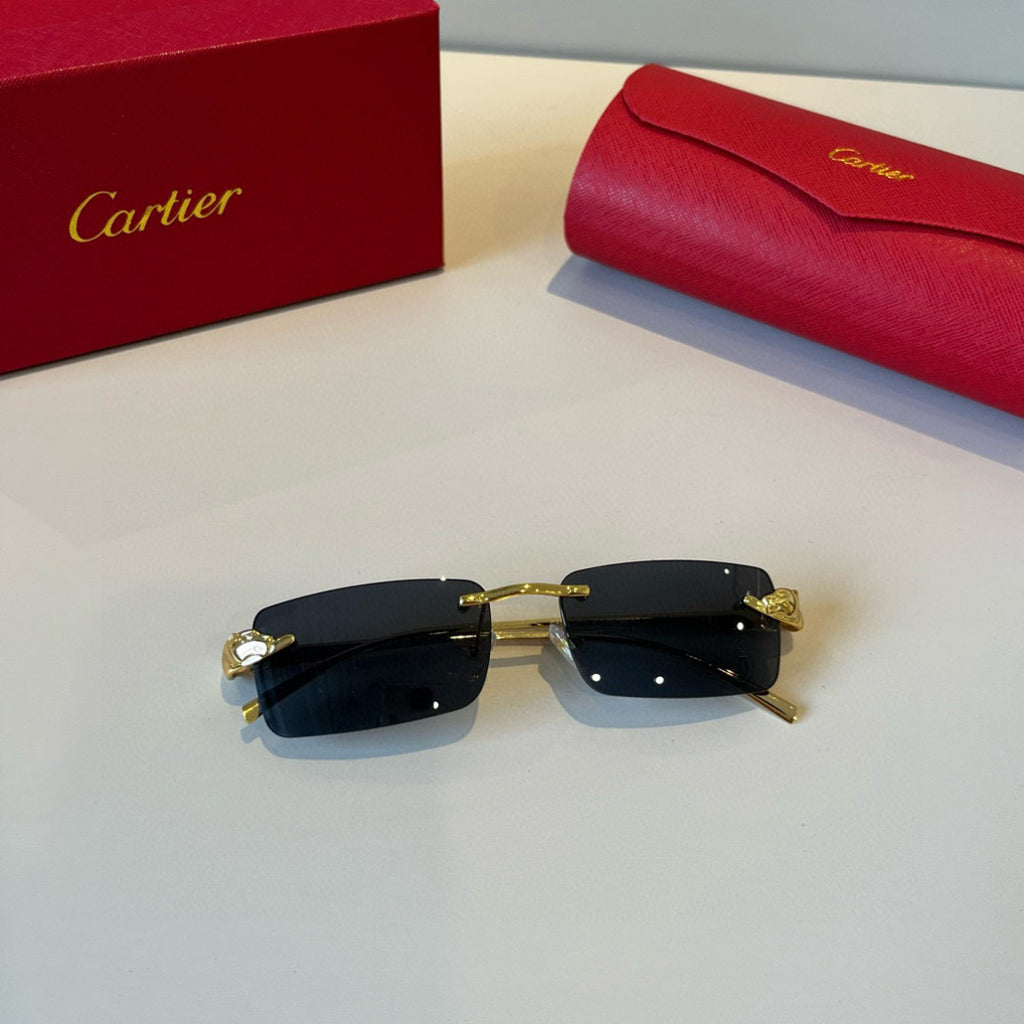 Cartier Lightweight Metal Rimless Silver Lens Sunglasses for Men & Wo - 449463 - detail image 6