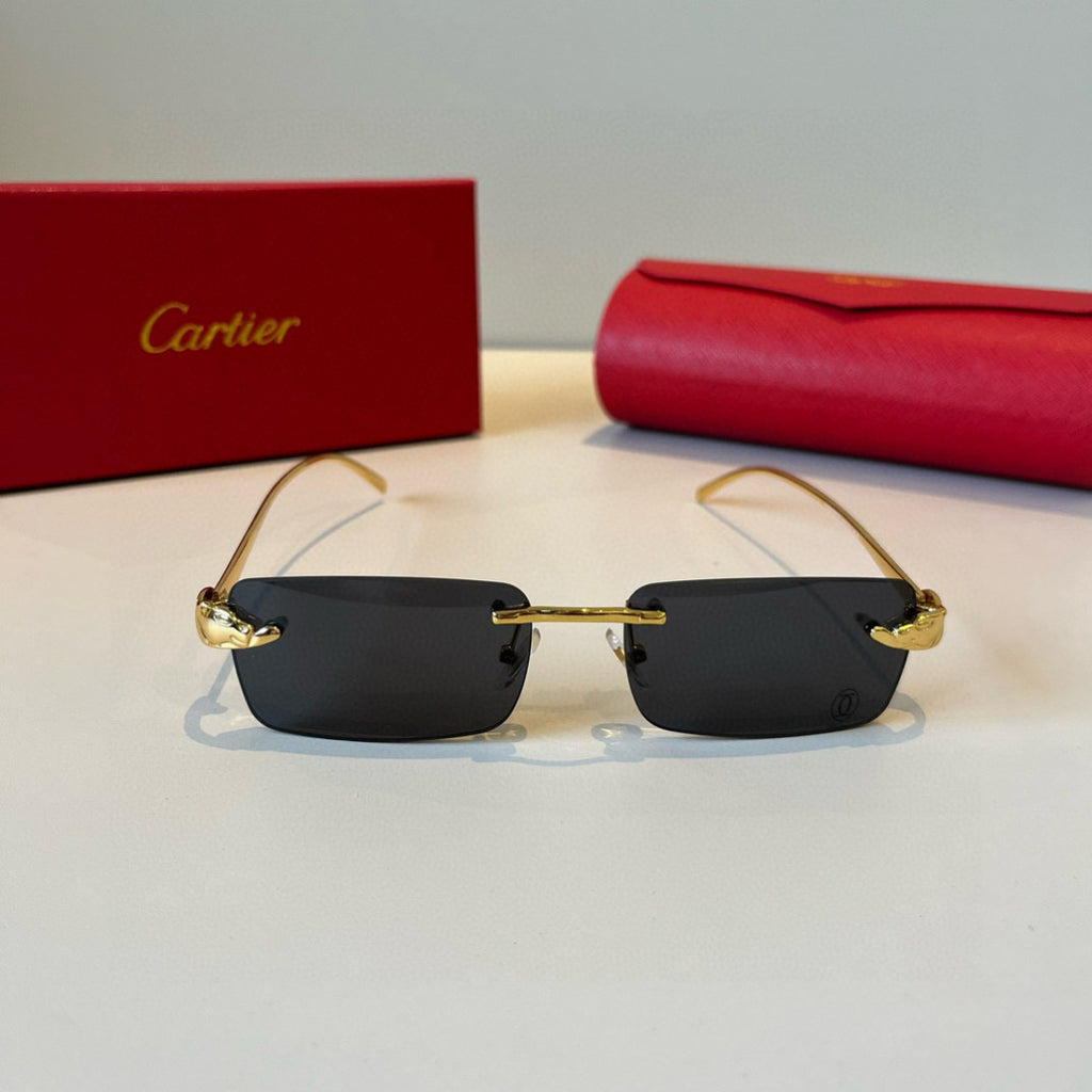 Cartier Lightweight Metal Rimless Silver Lens Sunglasses for Men & Wo - 449463 - detail image 2