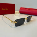 Cartier Lightweight Metal Rimless Silver Lens Sunglasses for Men & Wo - 449463