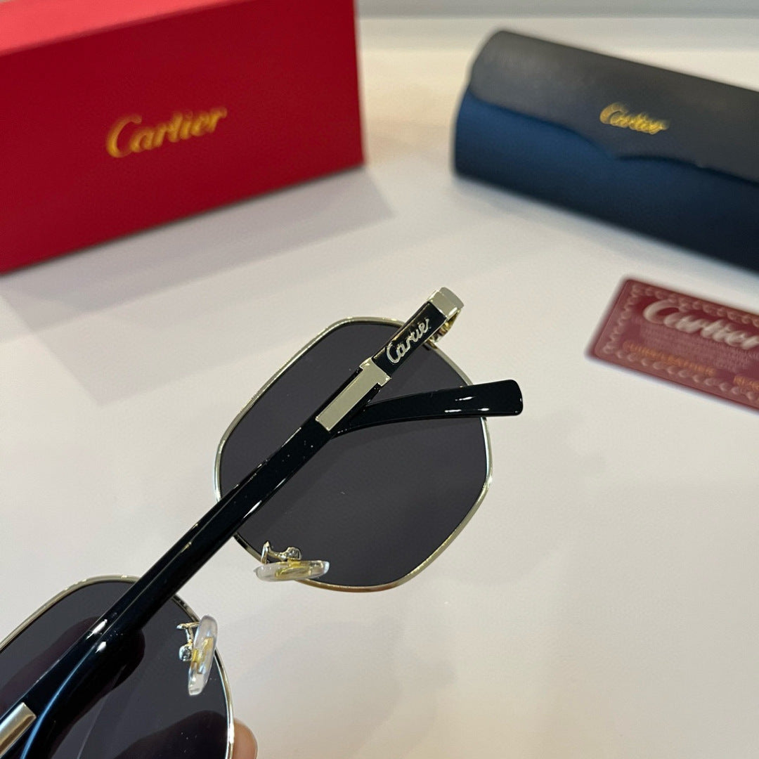 Cartier Lightweight Metal Rimless Silver Lens Sunglasses for Men & Wo - 449465 - detail image 6