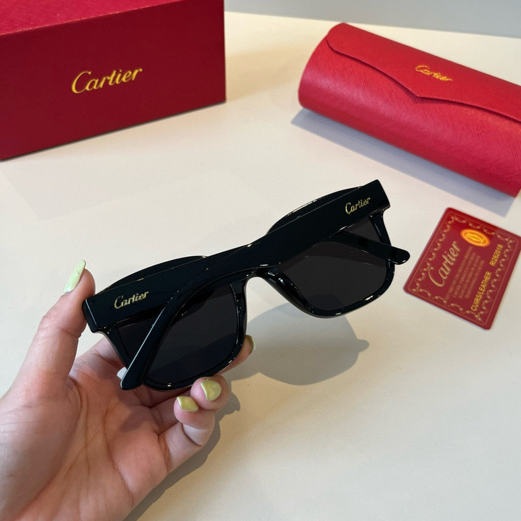 Cartier Lightweight Metal Rimless Black Lens Sunglasses for Men & Wom - 432325 - detail image 8