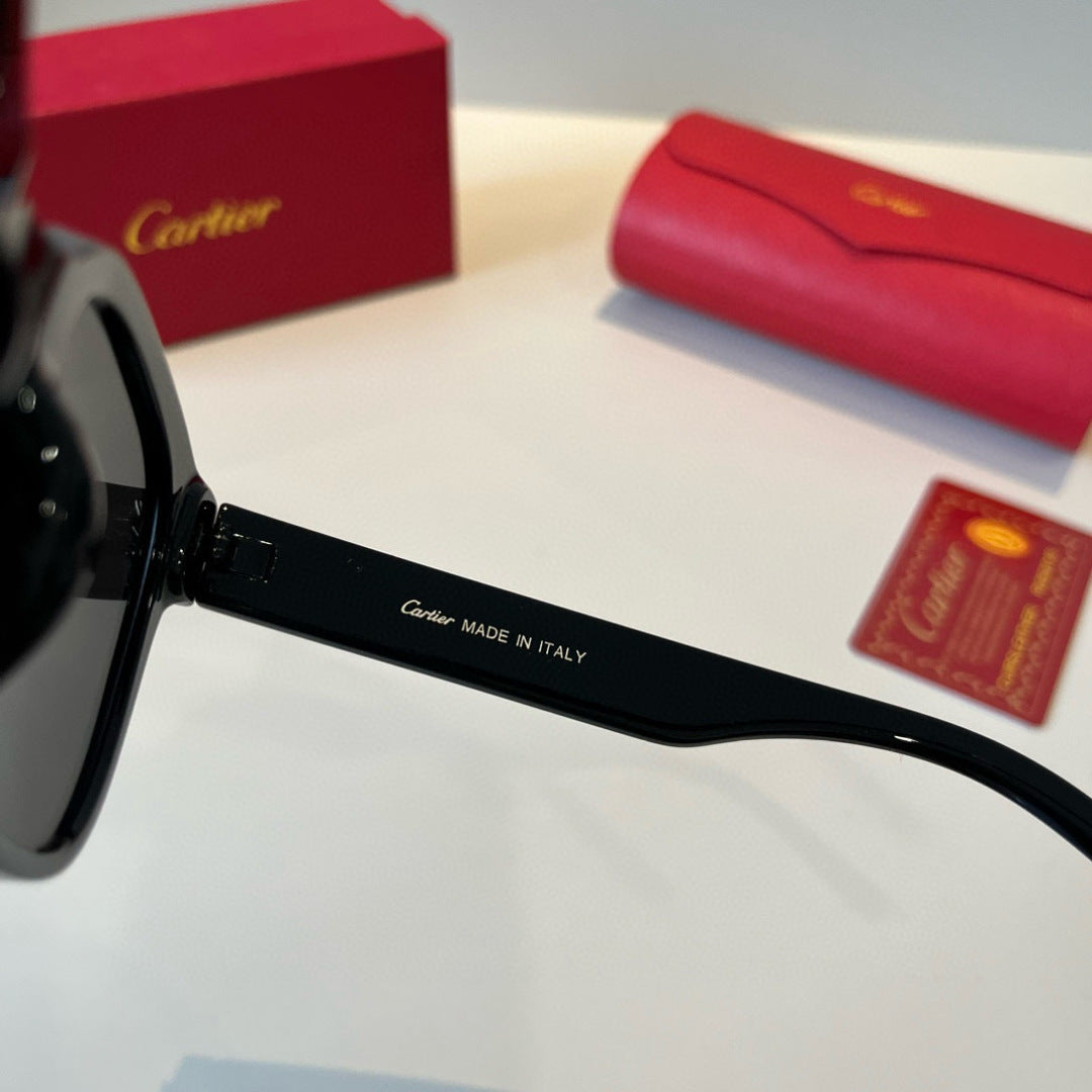 Cartier Lightweight Metal Rimless Black Lens Sunglasses for Men & Wom - 432325 - detail image 9