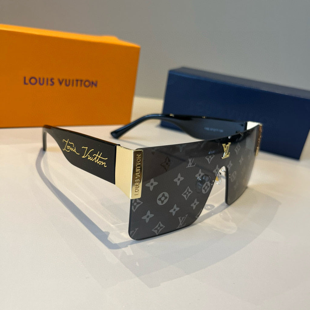 Louis Vuitton Metal Aviator Black Lens Sunglasses for Men & Women - 448584