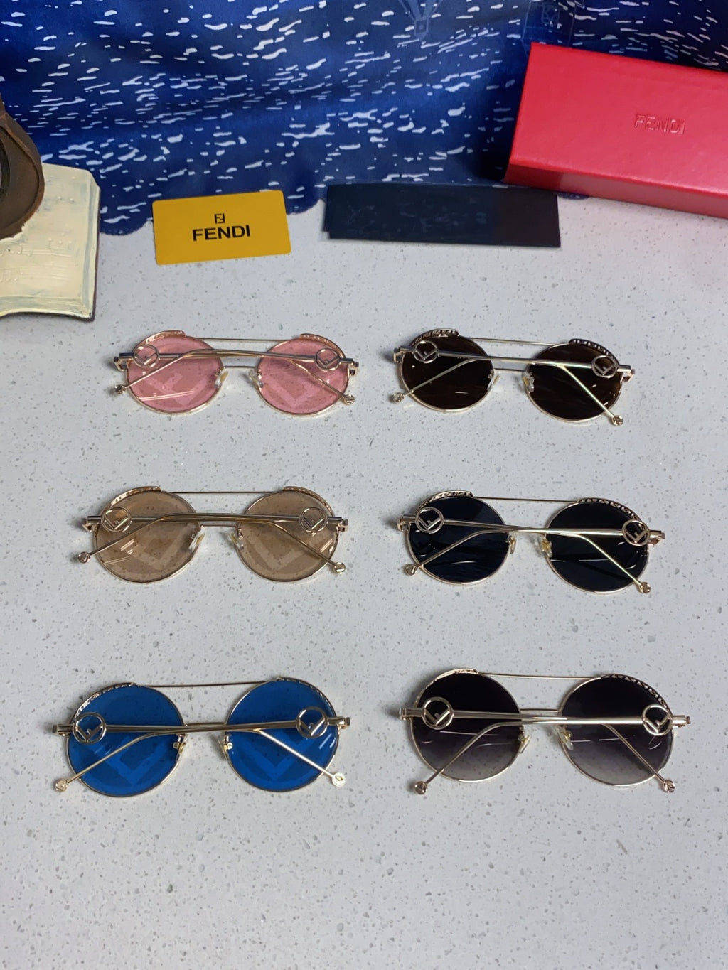 Fendi Round Silver Lens Sunglasses for Men & Women - detail image 10