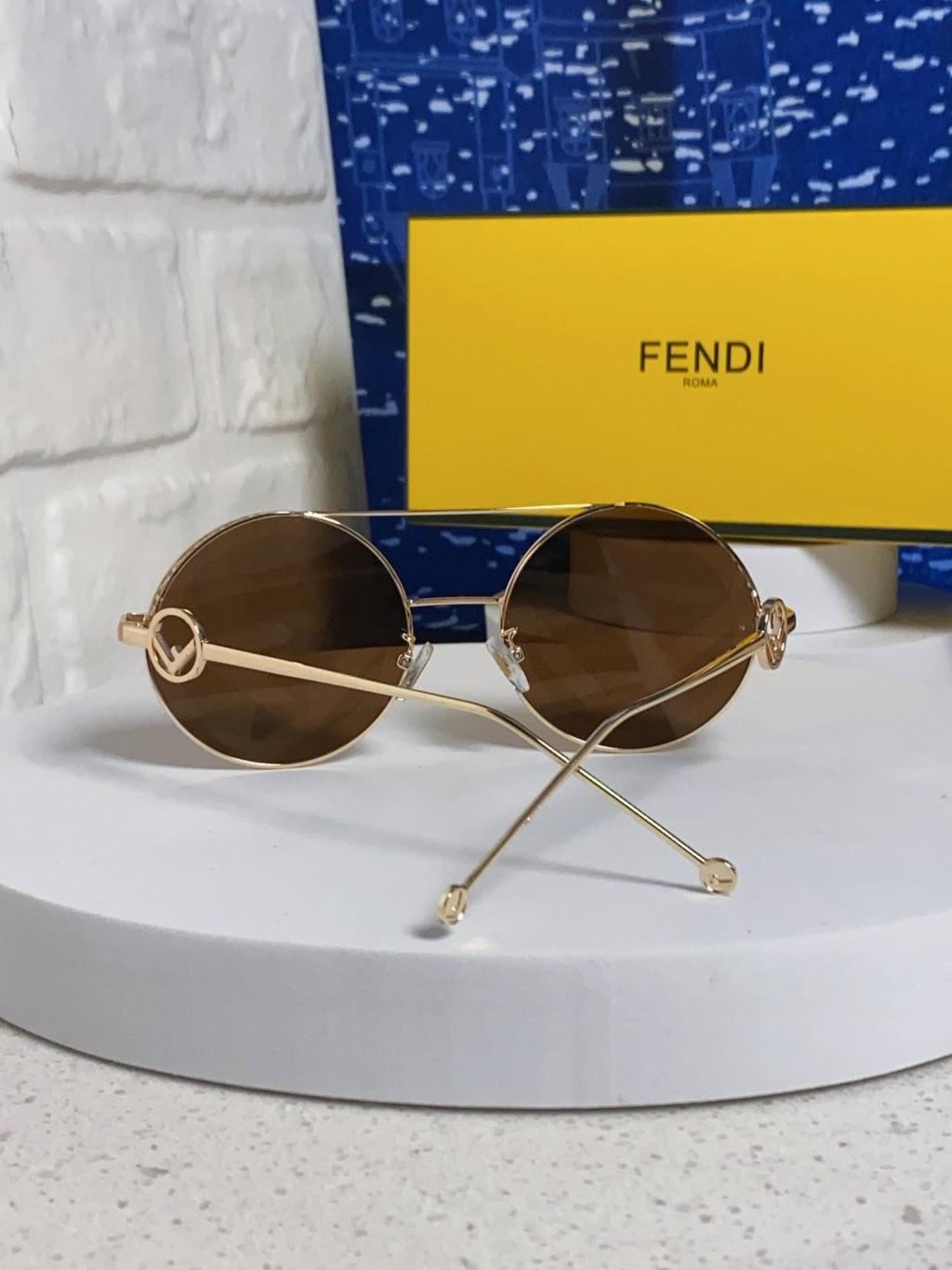 Fendi Round Brown Lens Sunglasses for Men & Women - detail image 3