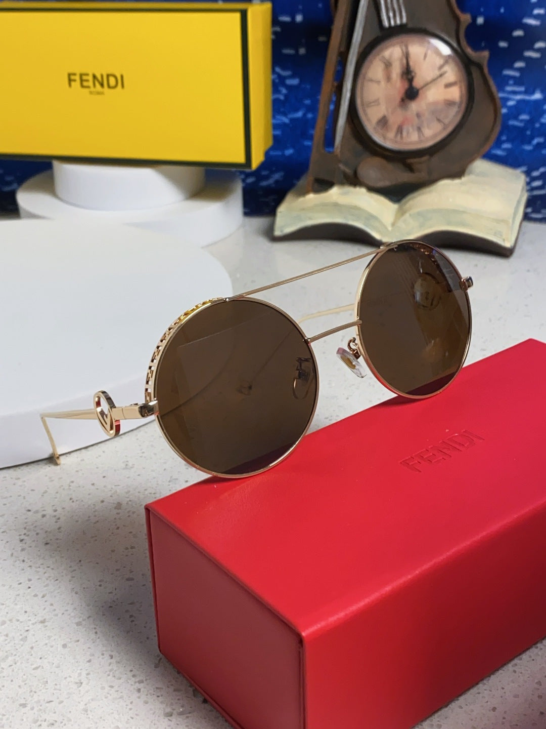 Fendi Round Brown Lens Sunglasses for Men & Women - detail image 9