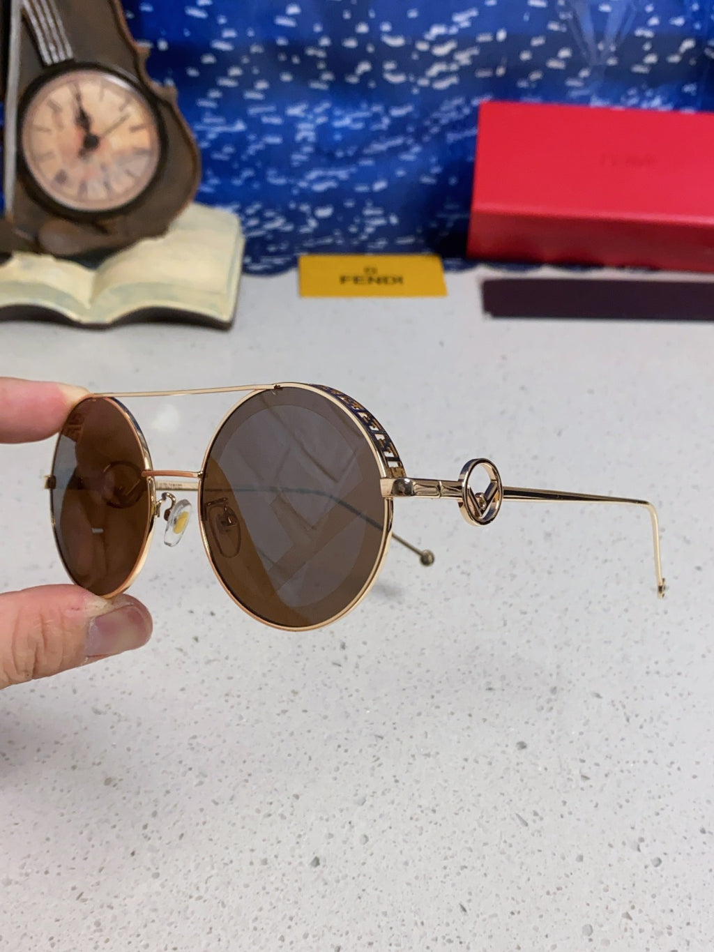 Fendi Round Brown Lens Sunglasses for Men & Women - detail image 6