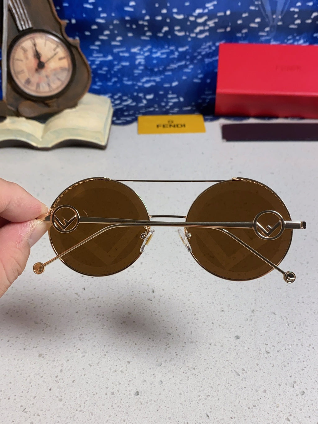 Fendi Round Brown Lens Sunglasses for Men & Women - detail image 5