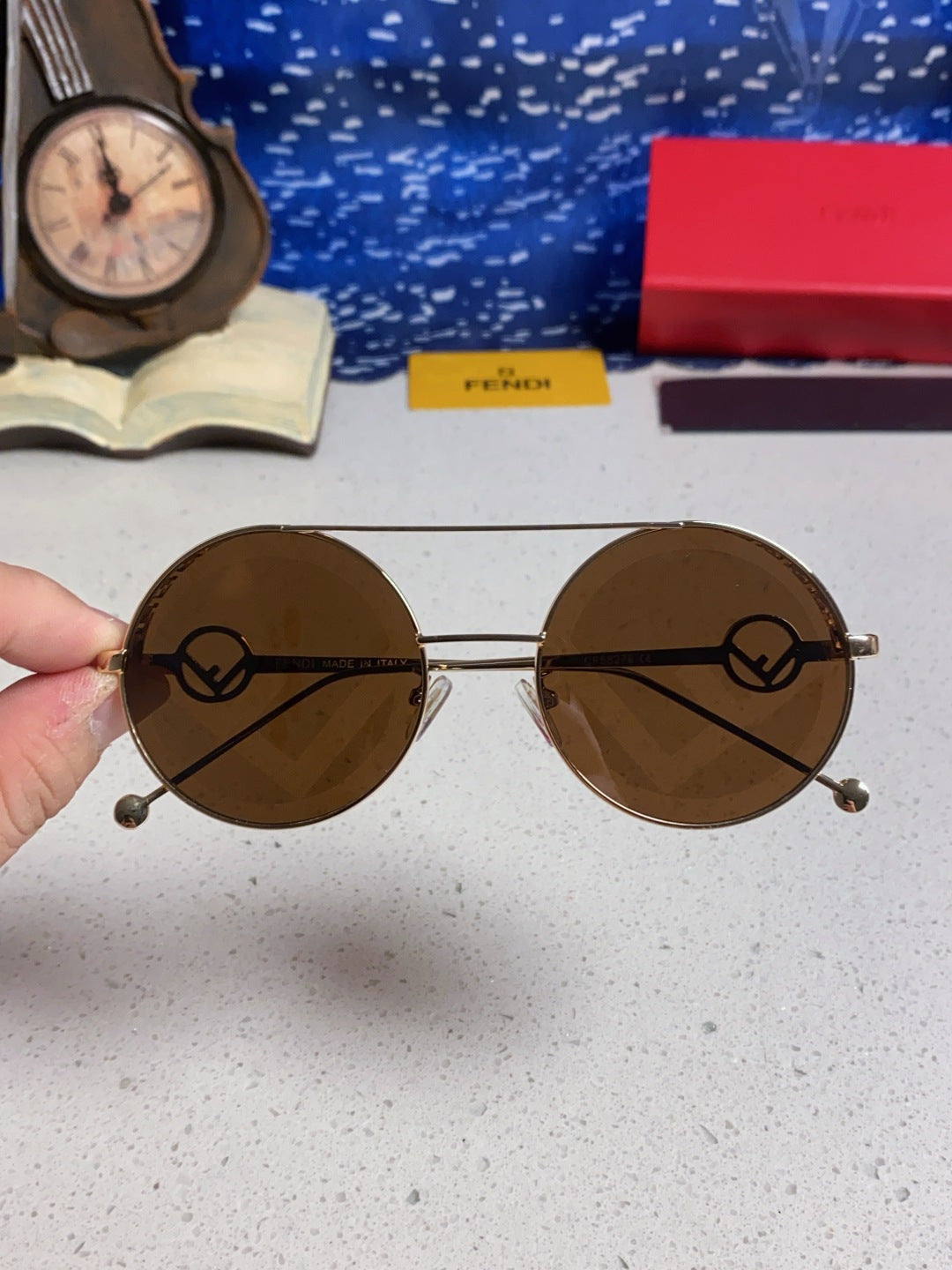 Fendi Round Brown Lens Sunglasses for Men & Women - detail image 4