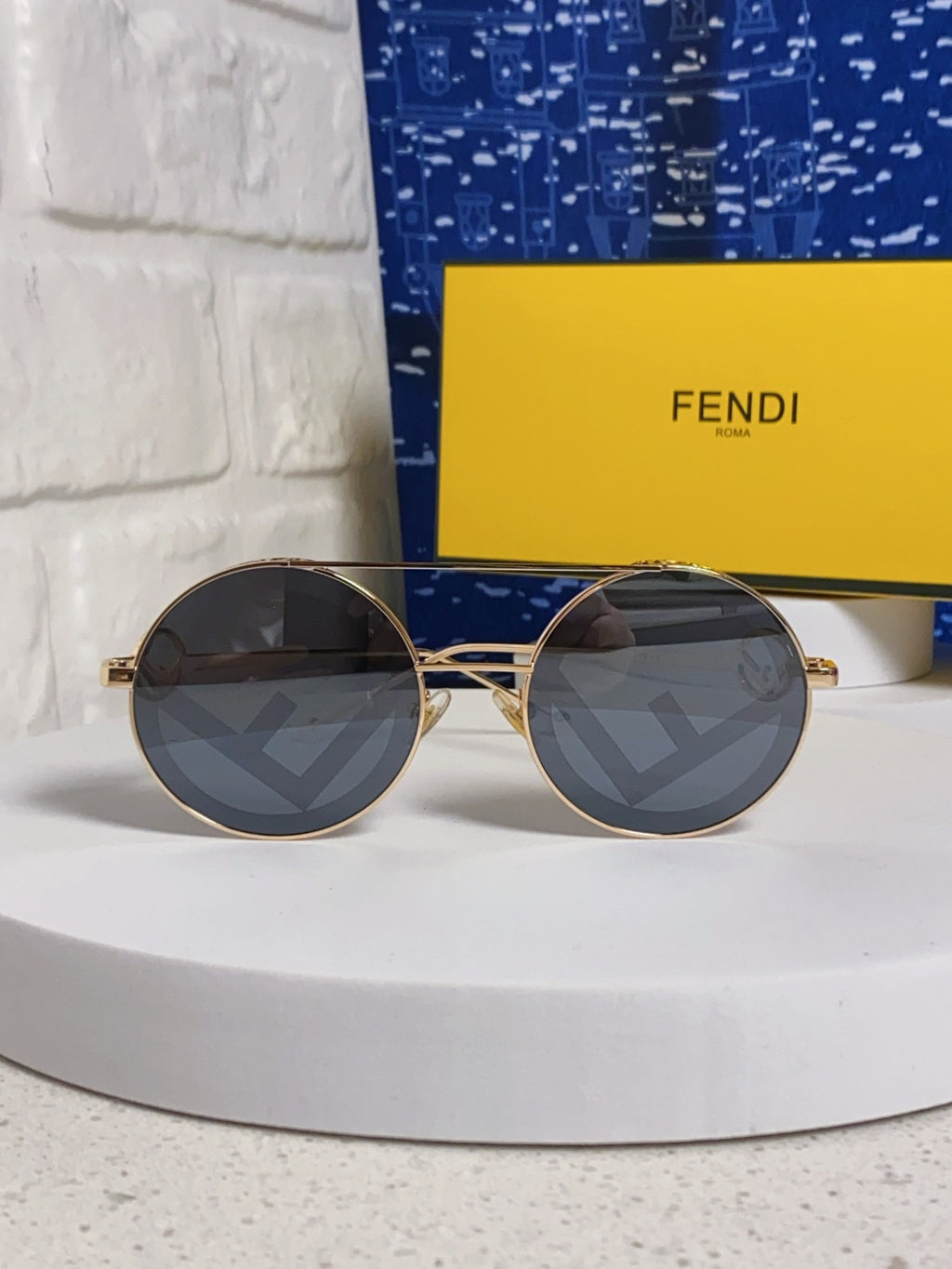Fendi Round Silver Lens Sunglasses for Men & Women - detail image 2