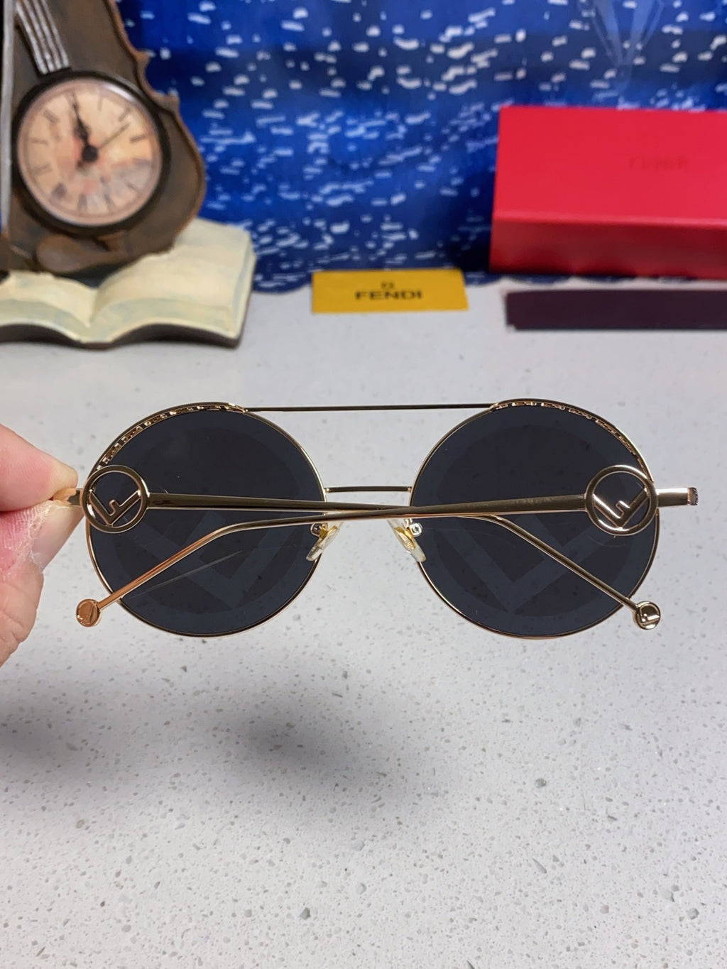 Fendi Round Silver Lens Sunglasses for Men & Women - detail image 5