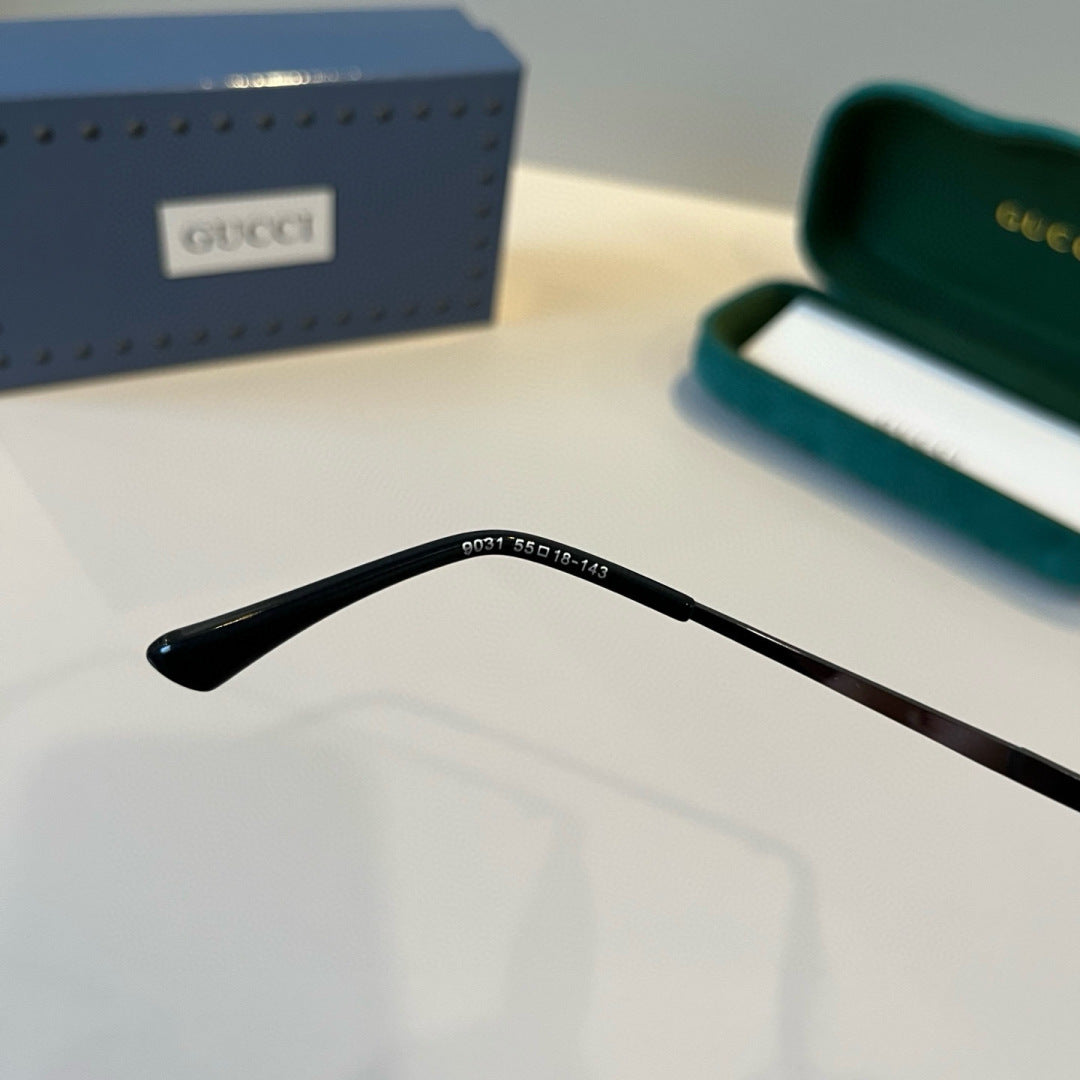 Gucci Metal Aviator Black Lens Sunglasses for Men & Women - 486338 - detail image 6