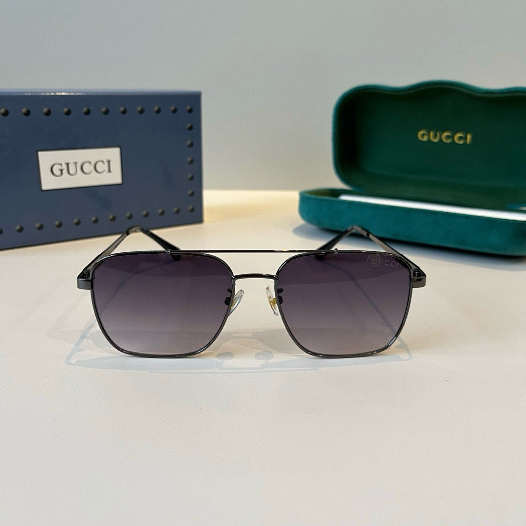 Gucci Metal Aviator Black Lens Sunglasses for Men & Women - 486338 - detail image 2