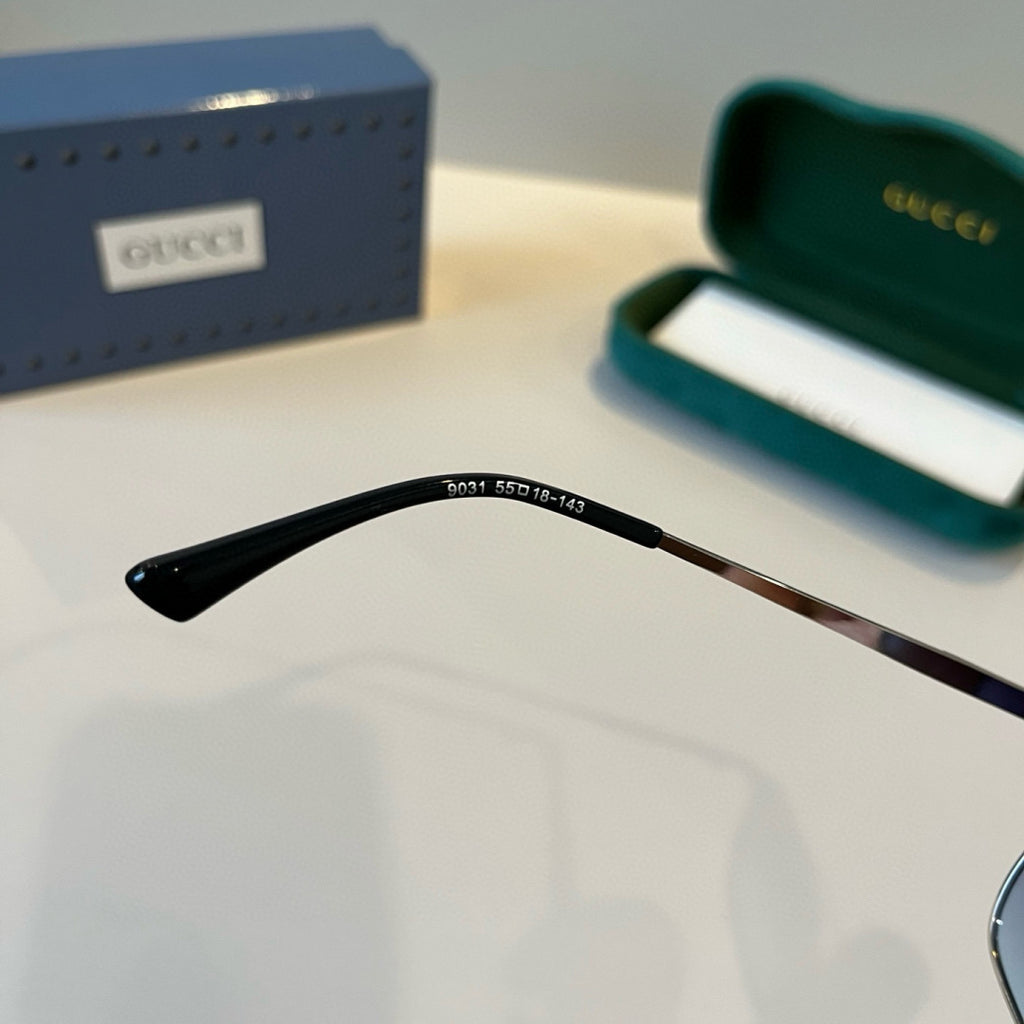 Gucci Metal Aviator Silver Lens Sunglasses for Men & Women - detail image 6