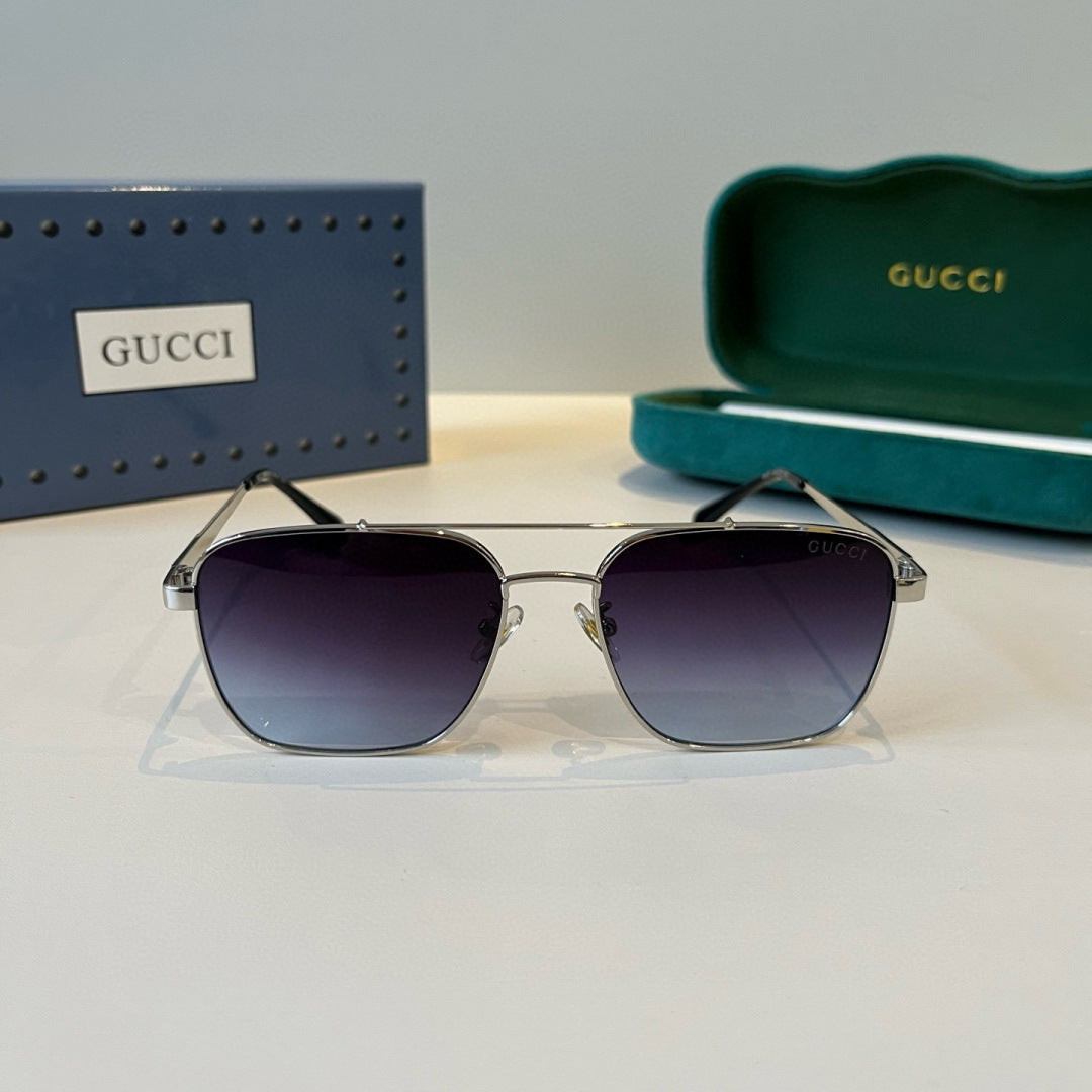 Gucci Metal Aviator Silver Lens Sunglasses for Men & Women - detail image 2