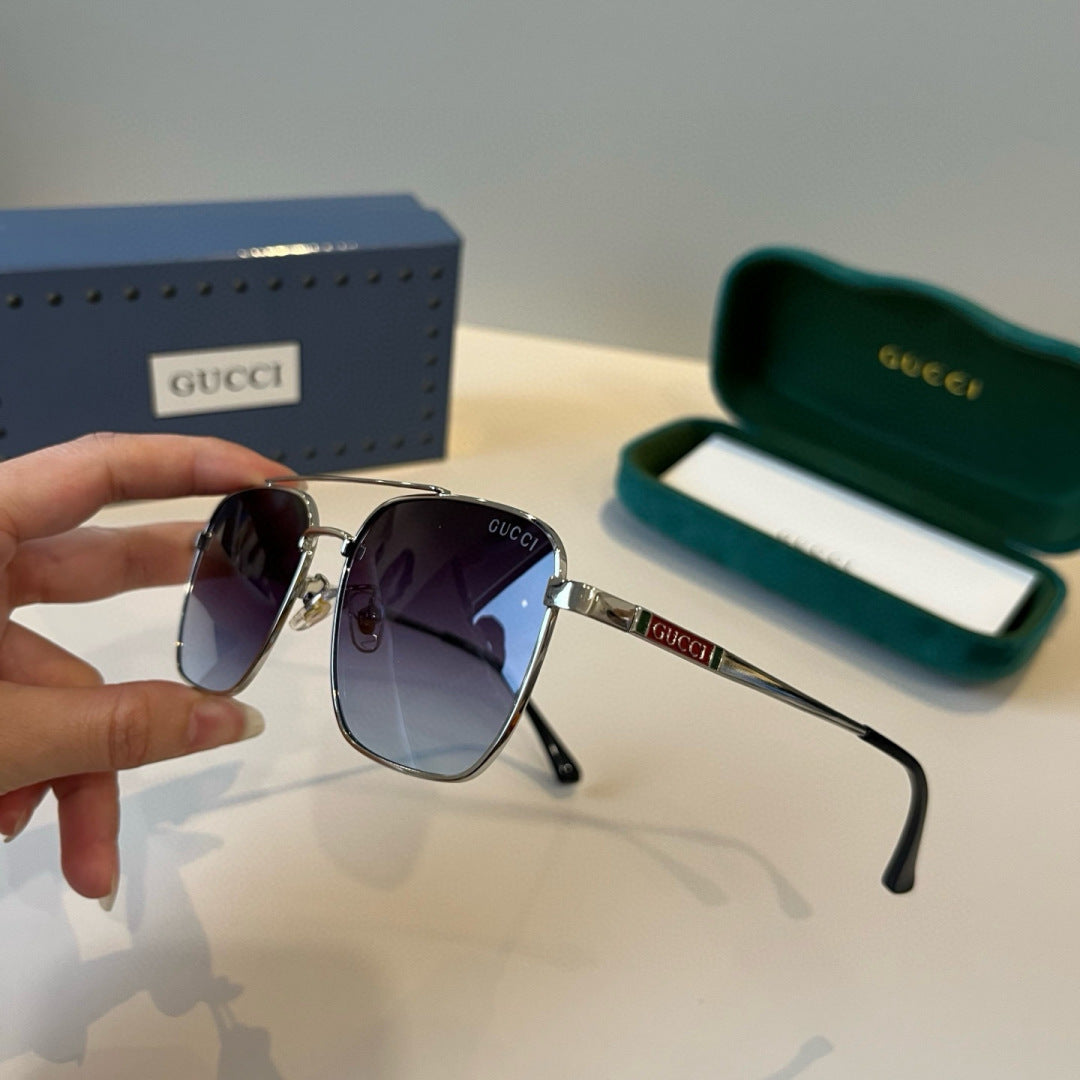 Gucci Metal Aviator Silver Lens Sunglasses for Men & Women - detail image 4